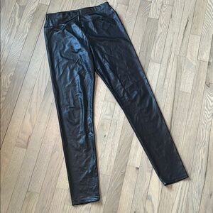 New Mix Black Faux Leather Leggings